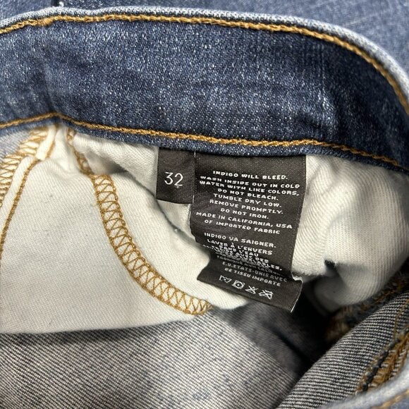 J Brand Women Skinny Leg Fray Denim Jeans Blue Medium Wash Mid Rise Stretch  32 - Picture 5 of 9